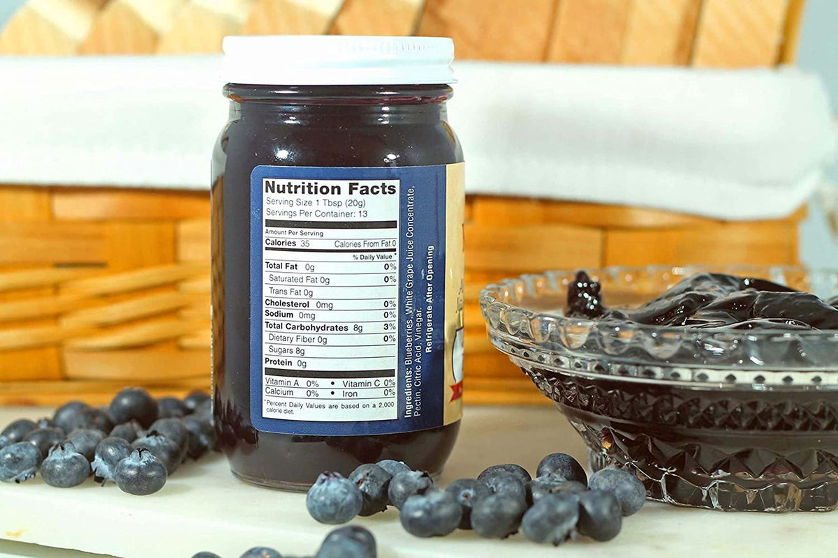 Blueberry Jam Spread, No Granulated Sugar Added, All Natural