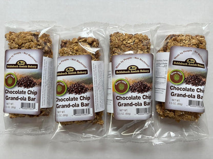 AmishTastes Homemade, Lightly Sweetened, Soft & Chewy Chocolate Chip Granola Bars by Schlabach, 2.8 Oz.