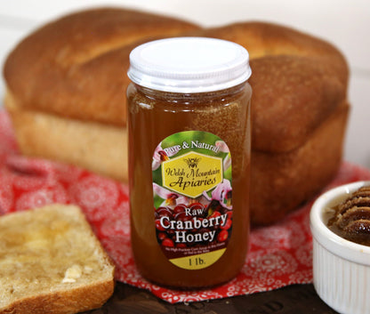 Cranberry Blossom Honey by Welsh Mountain Apiaries, Raw and Unfiltered, Wild Foraged Honey