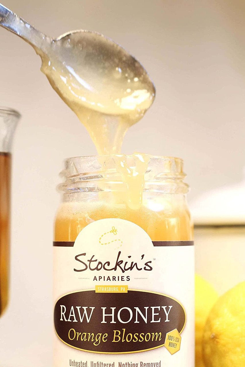 Raw Orange Blossom Honey, Unheated and Unfiltered