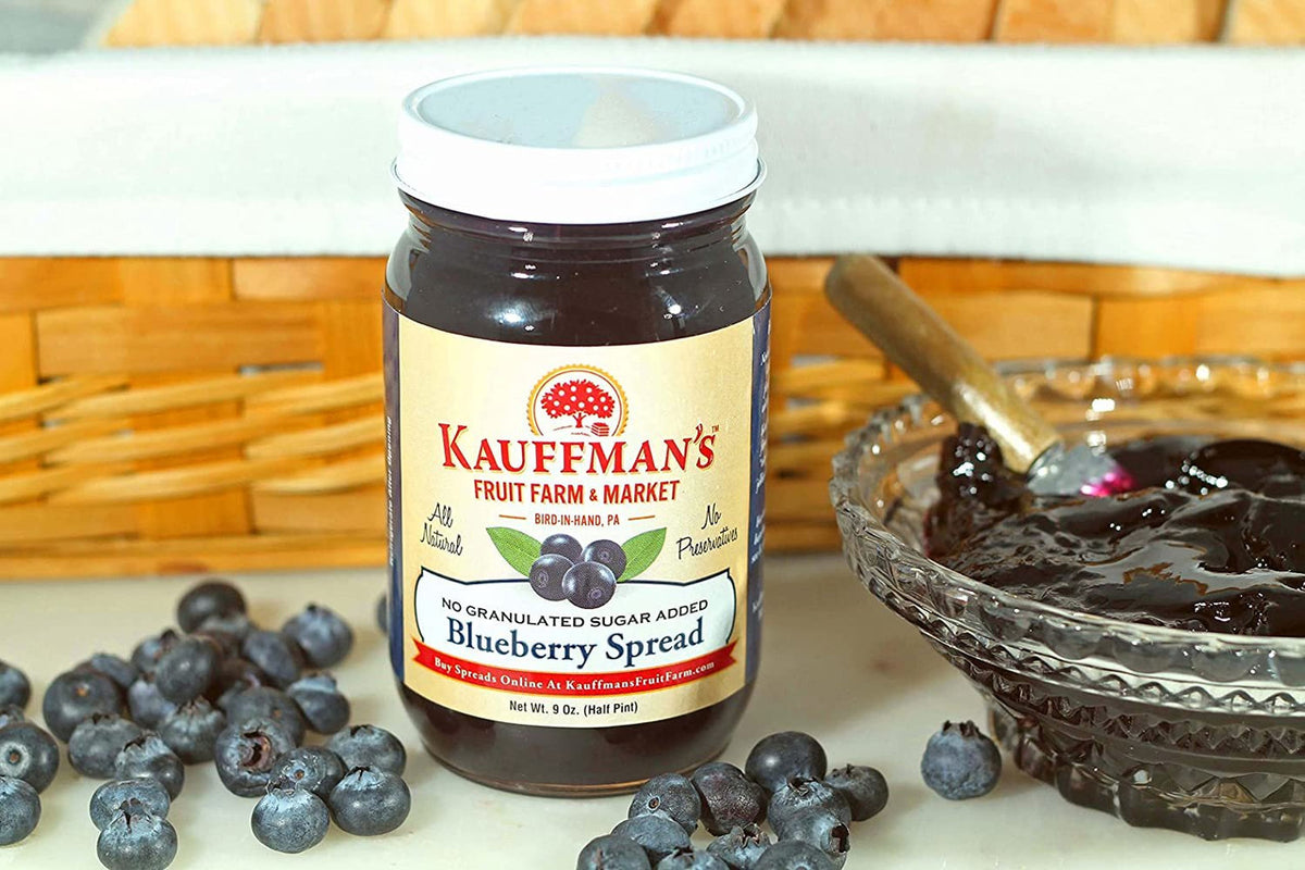 Blueberry Jam Spread, No Granulated Sugar Added, All Natural