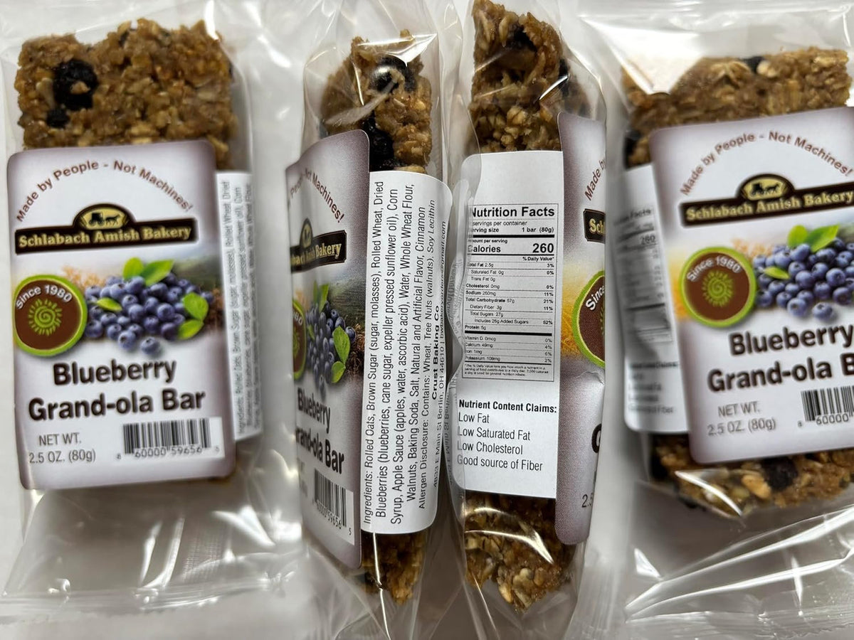 AmishTastes Homemade, Lightly Sweetened, Soft & Chewy Chocolate Chip Granola Bars by Schlabach, 2.8 Oz.