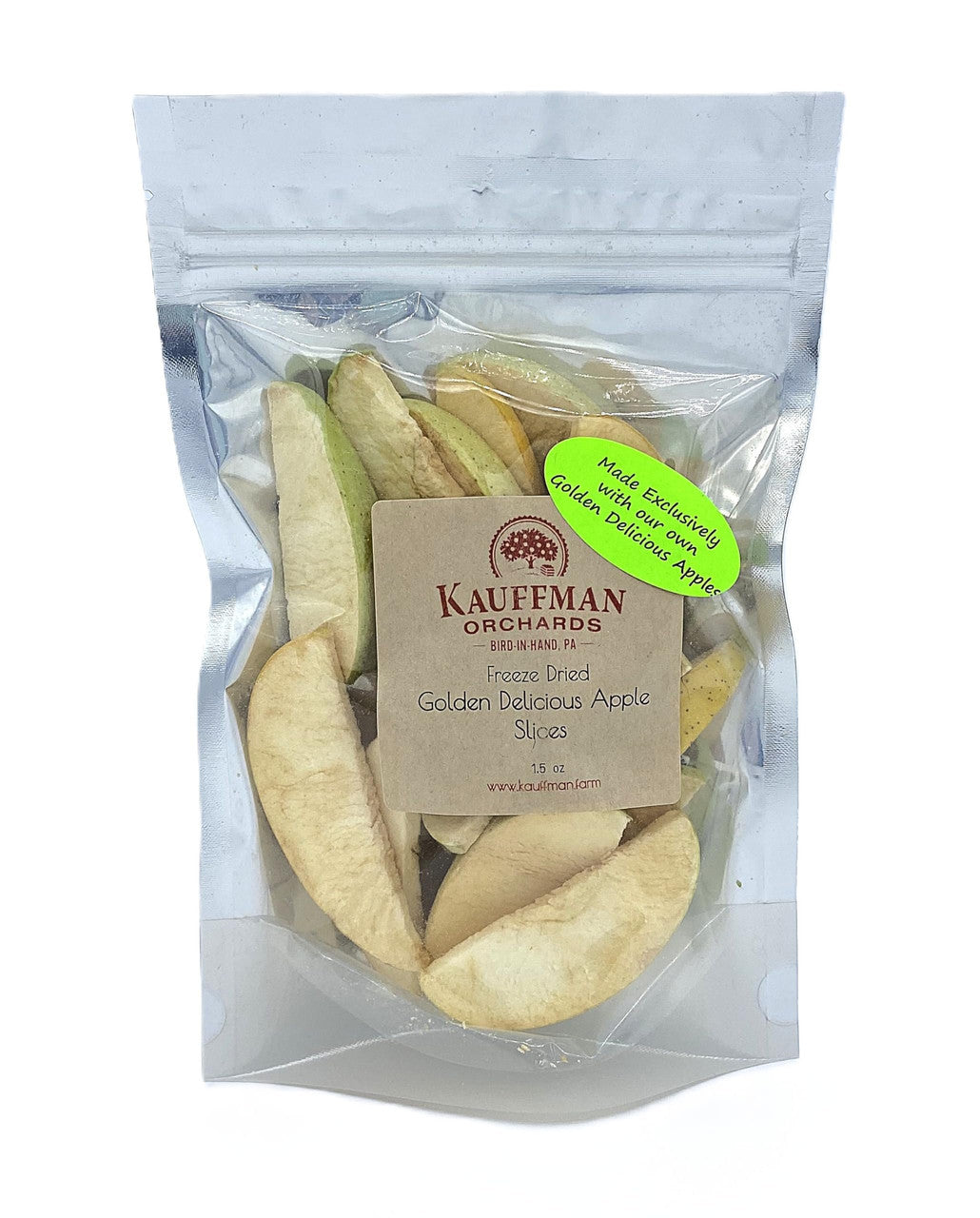 Freeze-Dried Golden Delicious Apple Slices, 1.5 oz.