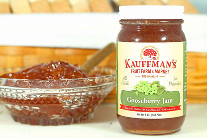 All-Natural Gooseberry Jam, No Preservatives, 9 oz. Jar