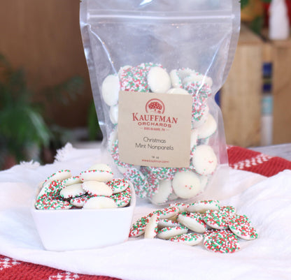 Mint White Chocolate Nonpareil Christmas Candy