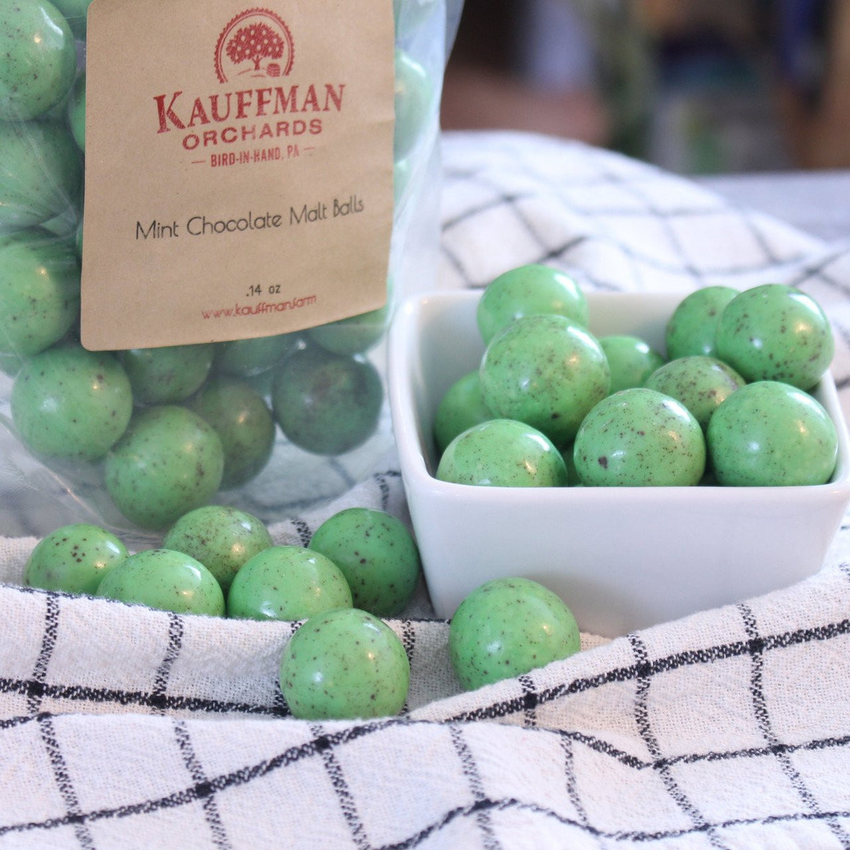 Green Mint Chocolate Malt Balls
