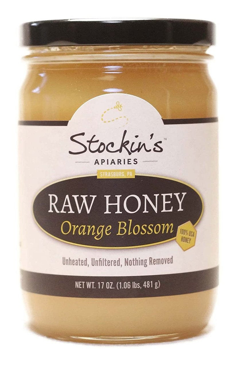 Raw Orange Blossom Honey, Unheated and Unfiltered