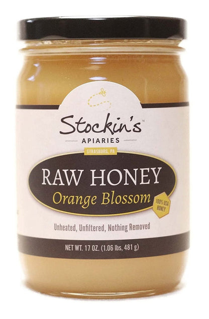 Raw Orange Blossom Honey, Unheated and Unfiltered