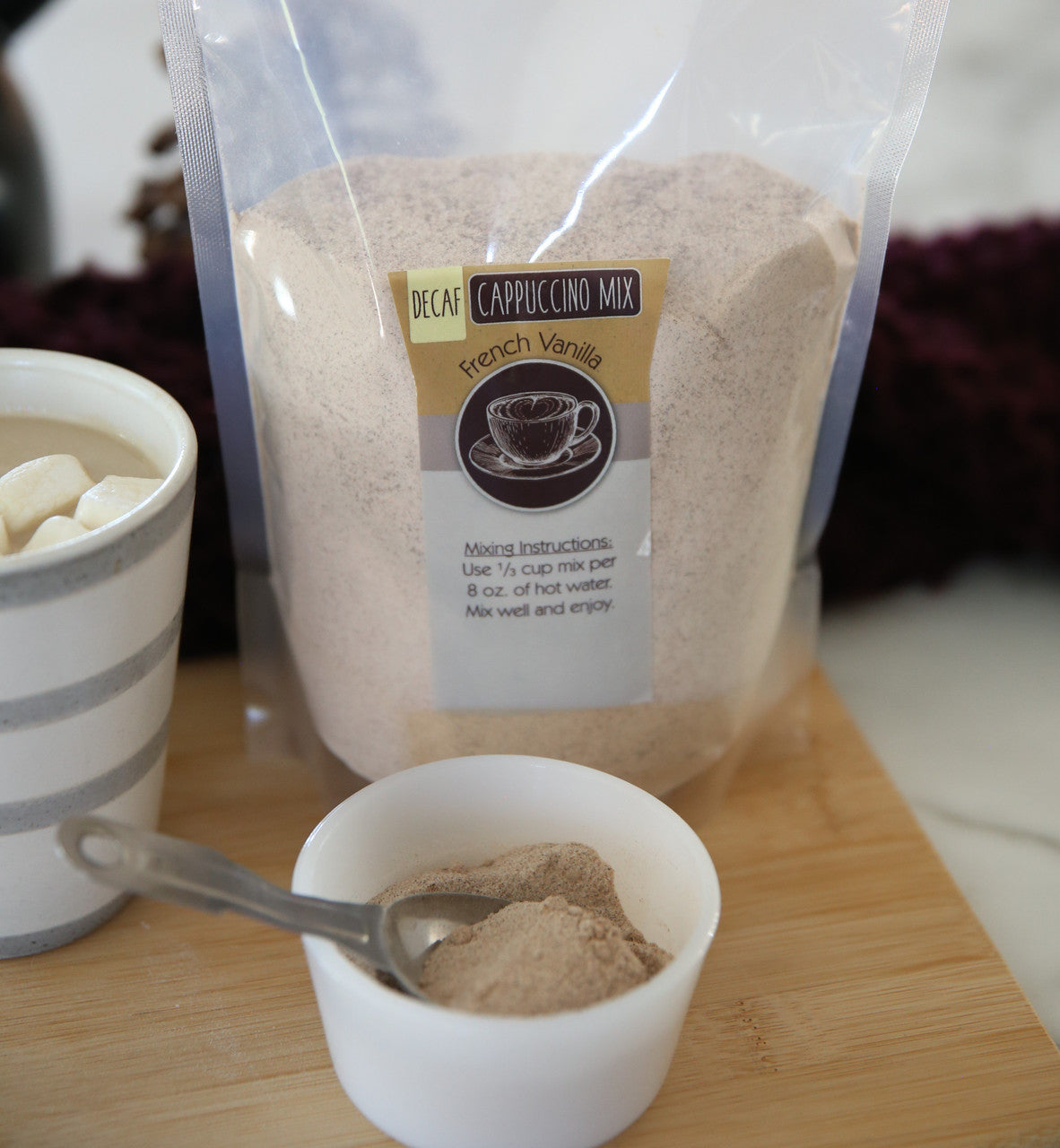 Decaf French Vanilla Instant Cappuccino Hot Drink Mix