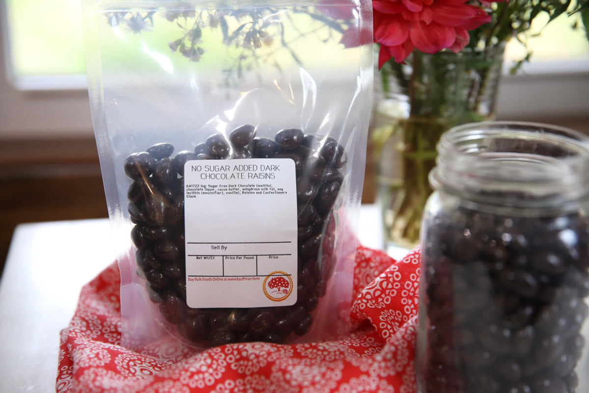 Dark Chocolate Covered Raisins, No Sugar Added