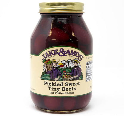 Jake and Amos Pickled Sweet Tiny Red Beets, 34 Oz.