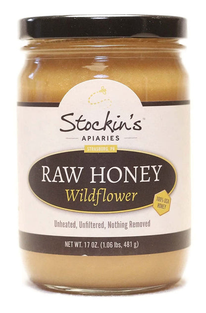 Raw Wildflower Honey, Unheated and Unfiltered