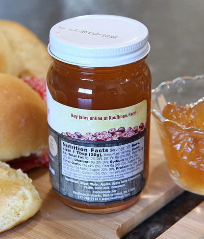 Dutch Apple Jam, All Natural, No Preservatives, 9 oz. Jar