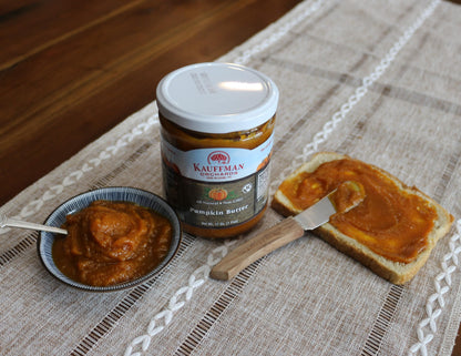 Kauffman Orchards Pumpkin Butter Spread, With Sugar and Spice, Made in Lancaster County Pennsylvania, 17 Oz. Jar