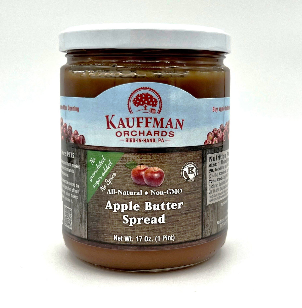 Kauffman Orchards Homemade Apple Butter Spread, 17 oz. Jar