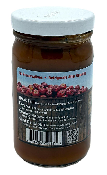 Kauffman Orchards "BEAR" Apple Butter Spread, Sugar-Free, Made with Brak Fuji, Evercrisp, Ambrosia, and Red Delicious Apples, 8.5 Oz. Jar