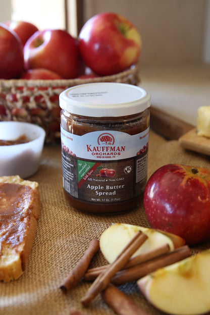 Kauffman Orchards Apple Butter Spread, No Sugar with Spice, 8.5 oz. Jar