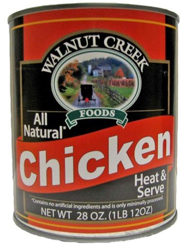 AmishTastes Walnut Creek Canned Boneless Chicken Pieces, All Natural, Heat & Serve