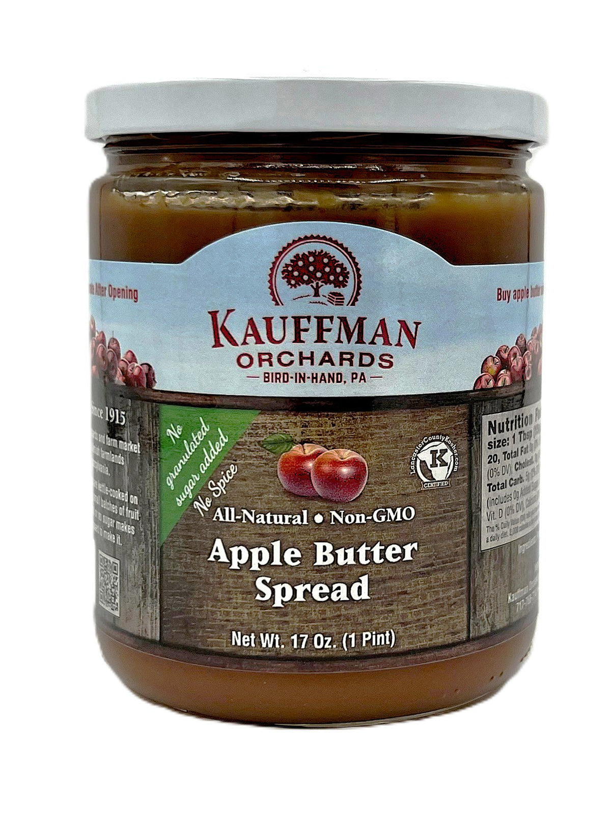 Kauffman Orchards Homemade Apple Butter Spread, 17 oz. Jar