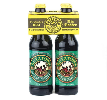 Kutztown Glass Bottle Sarsaparilla Soda, Favorite Amish Drink, 12 Oz.